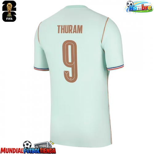 Camiseta Francia Marcus Thuram #9 Segunda Equipación Replica Mundial 2026 mangas cortas